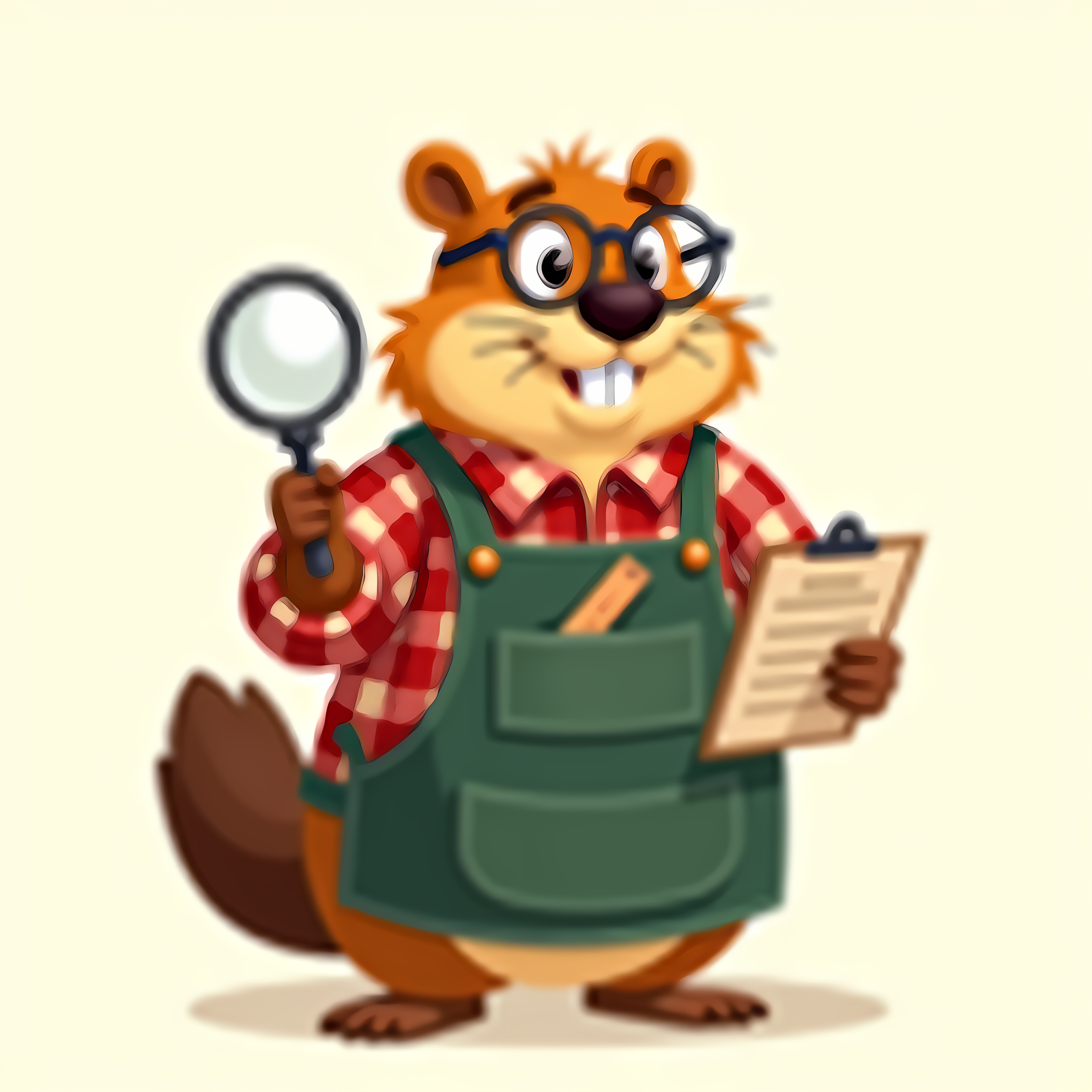 Barnaby, the Cubbywise beaver, waving hello
